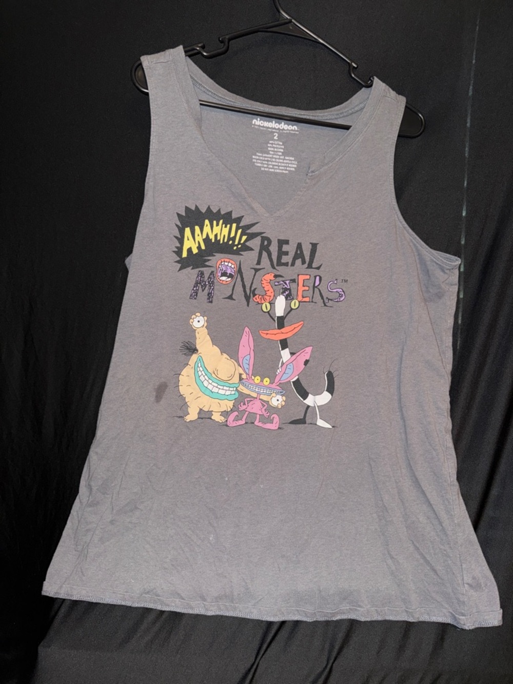 Nickelodeon Gray 'The Real Monsters' Graphic Tank